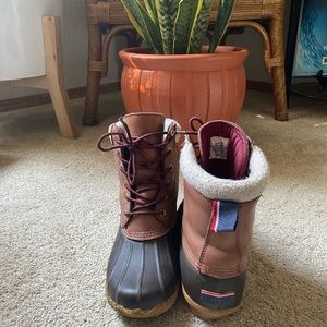 Tommy Hilfiger Leather Duck Boots